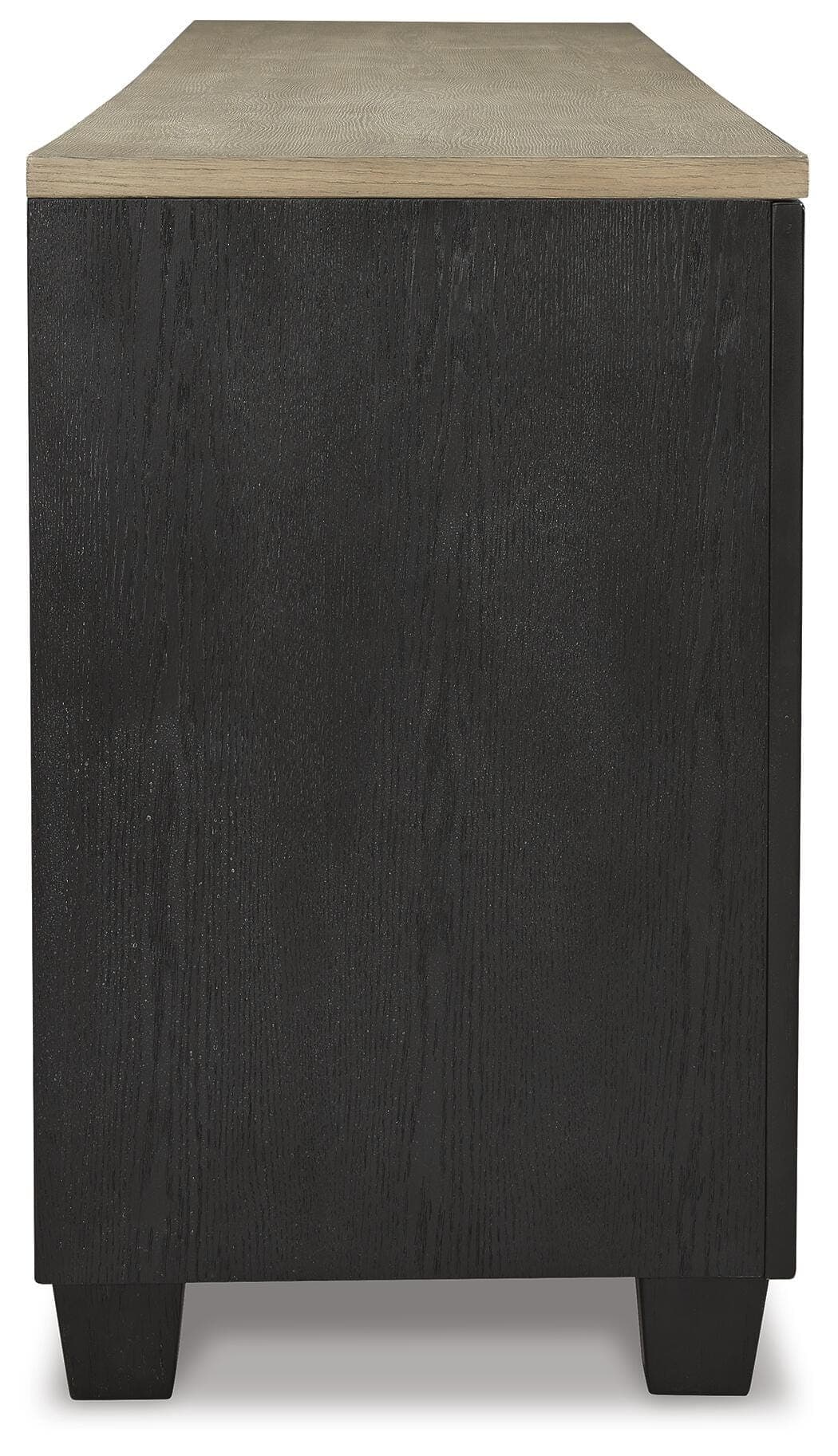 Foyland 83" TV Stand with Electric Fireplace — Black/Gray & Brown/Beige — view 5