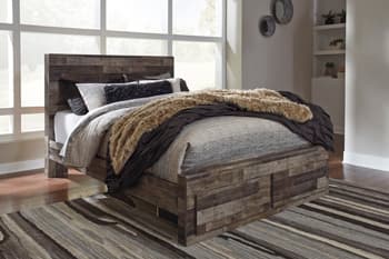 Derekson Queen Panel Bed with 2 Storage Drawers view 3