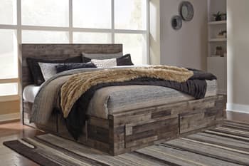 Derekson King Panel Bed with 6 Storage Drawers view 3