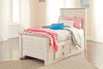 Willowton Twin Panel Bed with 2 Storage Drawers view 3