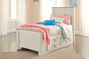 Willowton Twin Panel Bed with 2 Storage Drawers view 3