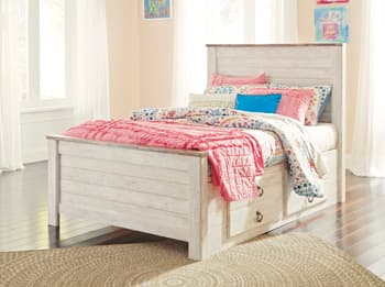 Willowton Full Panel Bed with 2 Storage Drawers view 3