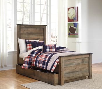 Trinell Twin Panel Bed with 1 Large Storage Drawer view 3