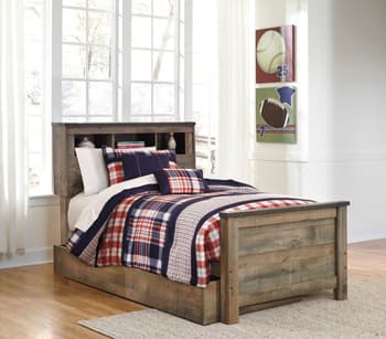 Trinell Twin Bookcase Bed with 1 Large Storage Drawer view 3
