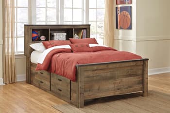 Trinell Full Bookcase Bed with 2 Storage Drawers view 3