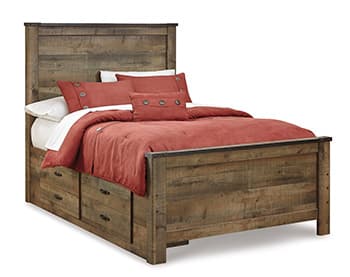 Trinell Full Panel Bed with 2 Storage Drawers view 3