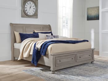 Lettner California King Sleigh Bed with 2 Storage Drawers view 3
